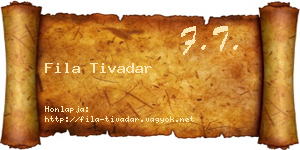 Fila Tivadar névjegykártya