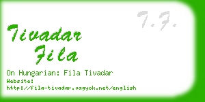 tivadar fila business card